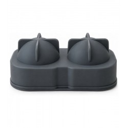 Forma Para Gelo Esférica Para Drink em Silicone Cinza